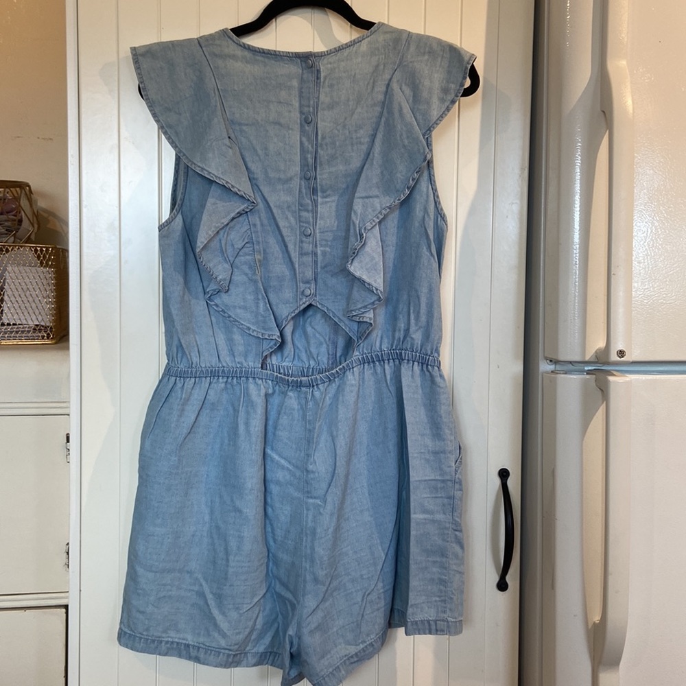 EVERNEW MELBOURNE ruffle button back romper 6 - Picture 2 of 10
